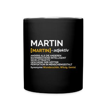 Martin - Tasse einfarbig - Schwarz - Vorne