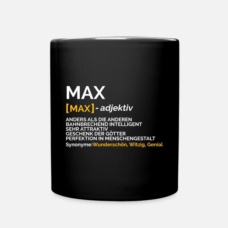Max - Tasse einfarbig - Schwarz