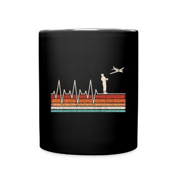 Modèle Fug Heartbeat - Mug uni - noir - Devant