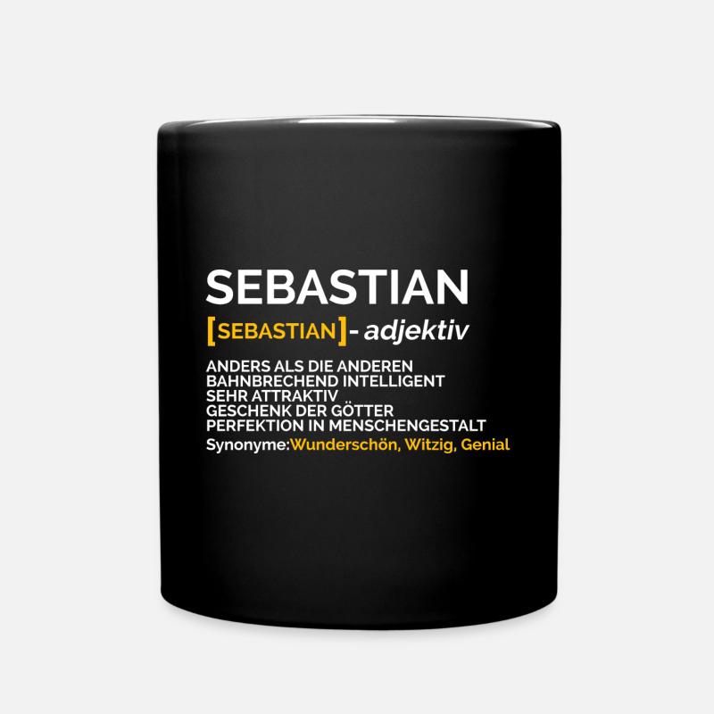Sebastian - Tasse einfarbig - Schwarz