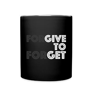 Forgive to Forget | funny sayings - Full Colour Mug - black - Front