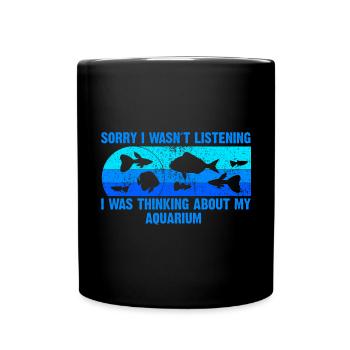 Lustiger Aquarienliebhaber sagt Zitat des Aquarienbesitzers - Tasse einfarbig - Schwarz - Vorne