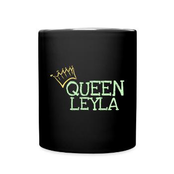 Leyla als Vorname - Tasse einfarbig - Schwarz - Vorne