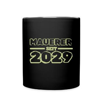 Maurermeister 2029 - Tasse einfarbig - Schwarz - Vorne
