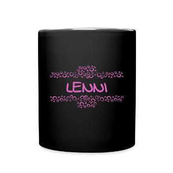 First name Lenni - Full Colour Mug - black - Front