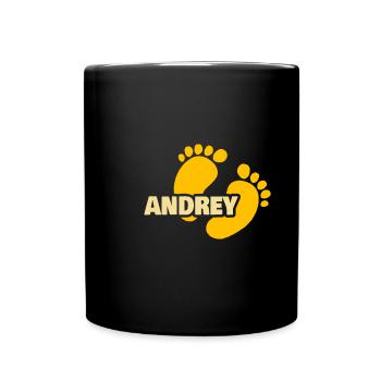 Naissance Andreï - Mug uni - noir - Devant