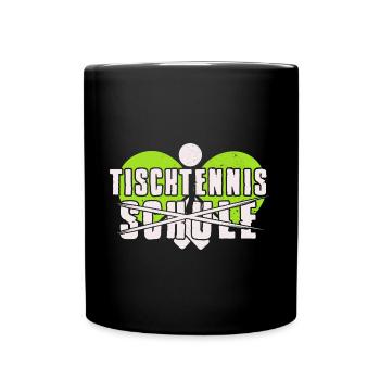 Tennis de table au lieu de l’école Joueur de tennis de table - Mug uni - noir - Devant
