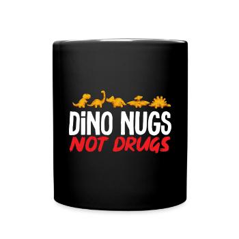 Dino Nuggets Dinosaurier Chicken Nuggets - Tasse einfarbig - Schwarz - Vorne
