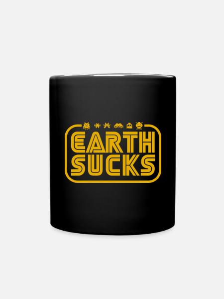 Earth Sucks - Full Colour Mug - black
