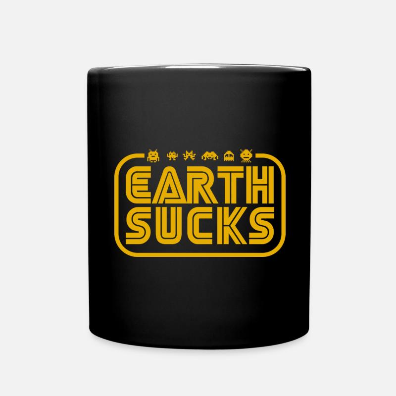 Earth Sucks - Full Colour Mug - black
