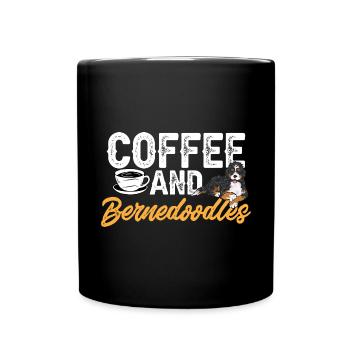 Bernedoodle Dog - Full Colour Mug - black - Front