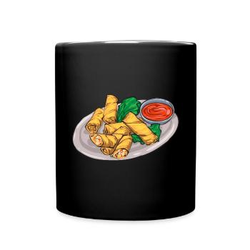 Lumpia Filipino Food Philippines - Full Colour Mug - black - Front