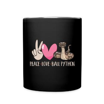 Ball Python Snake King Python - Full Colour Mug - black - Front