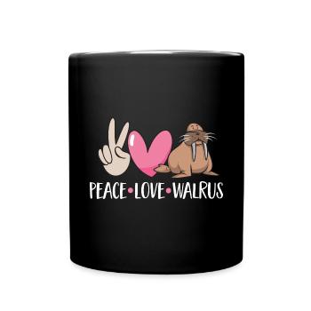 Walross - Tasse einfarbig - Schwarz - Vorne