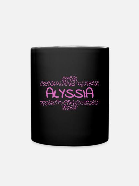 Geschenk für Alyssia - Tasse einfarbig - Schwarz