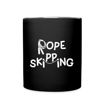 Rope Skipping Rope Design für stolze Seilspringer - Tasse einfarbig - Schwarz - Vorne