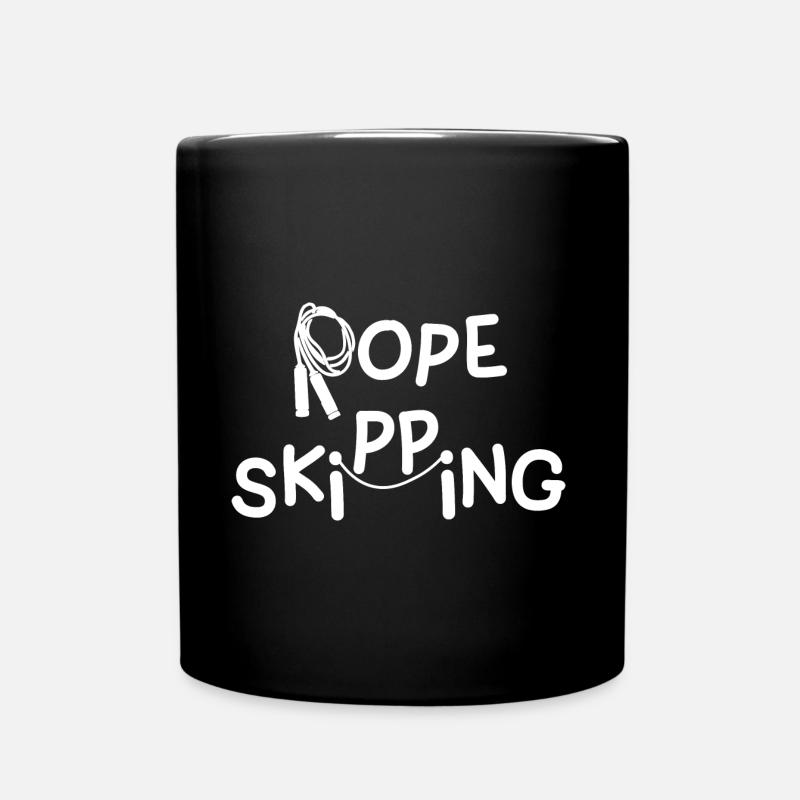 Rope Skipping Rope Design für stolze Seilspringer - Tasse einfarbig - Schwarz