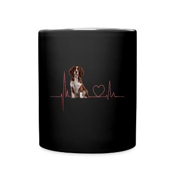 Heartbeat Gift for Dogs - Full Colour Mug - black - Front