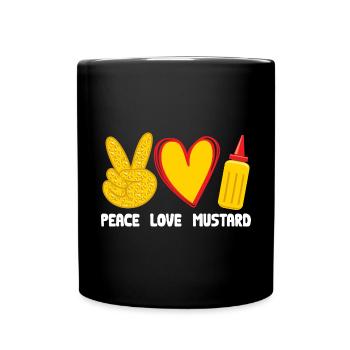 Senf Mustard - Tasse einfarbig - Schwarz - Vorne