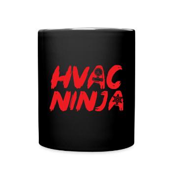 Heating, Air Conditioning, Ventilation, Technician - Full Colour Mug - black - Front