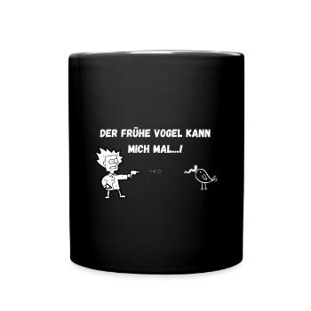 Le lève-tôt peut moi... ! - Mug uni - noir - Devant