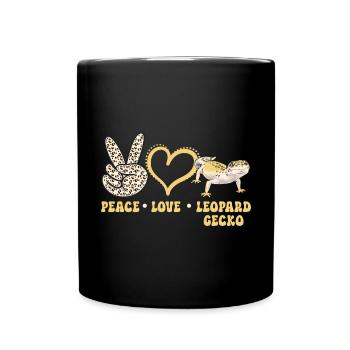 Leopard Gecko Reptile Pet Gecko - Full Colour Mug - black - Front