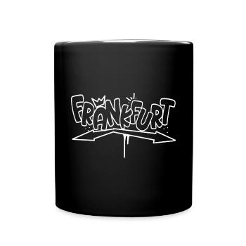 Frankfurt Graffiti - Tasse einfarbig - Schwarz - Vorne