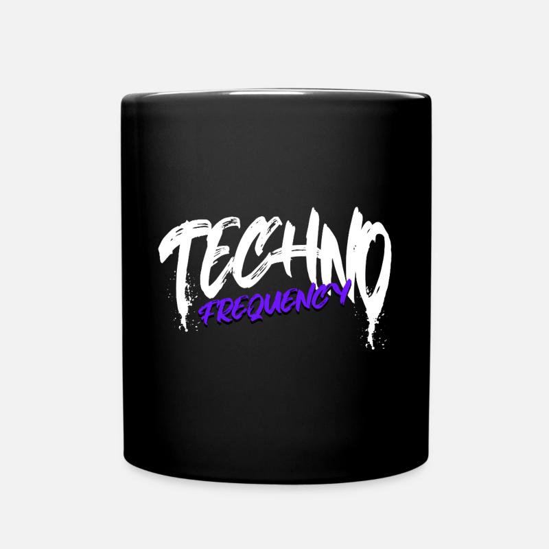 Techno - Mug uni - noir