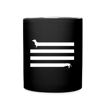 Drôle Teckel Motif Teckel Saucisse Chien - Mug uni - noir - Devant