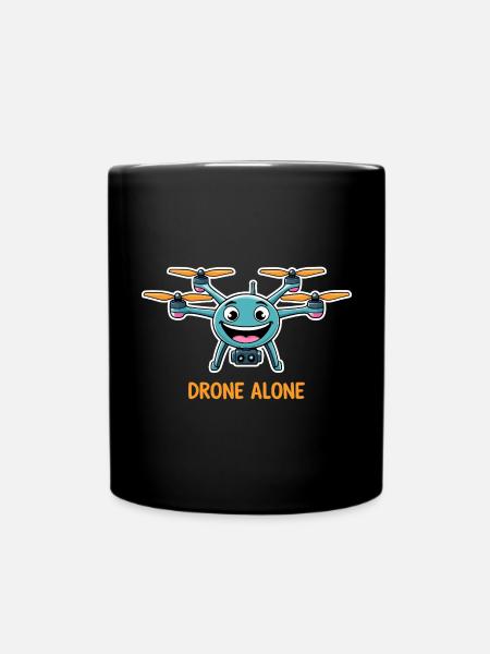 Drone drôle avec caméra - Drone seul - Mug uni - noir