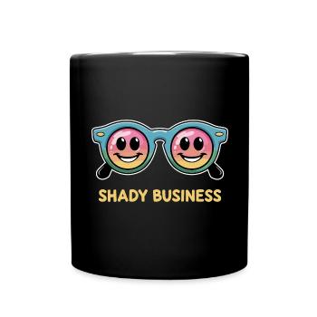 Shady Business - Sonnenbrillen-Illustration - Tasse einfarbig - Schwarz - Vorne
