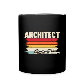 Architekt - Tasse einfarbig - Schwarz - Vorne
