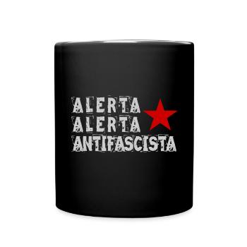 Antifa anti-révolte alerta alerta antifascistes vont! - Mug uni - noir - Devant