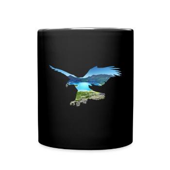 Lake Adler Mountains - Full Colour Mug - black - Front