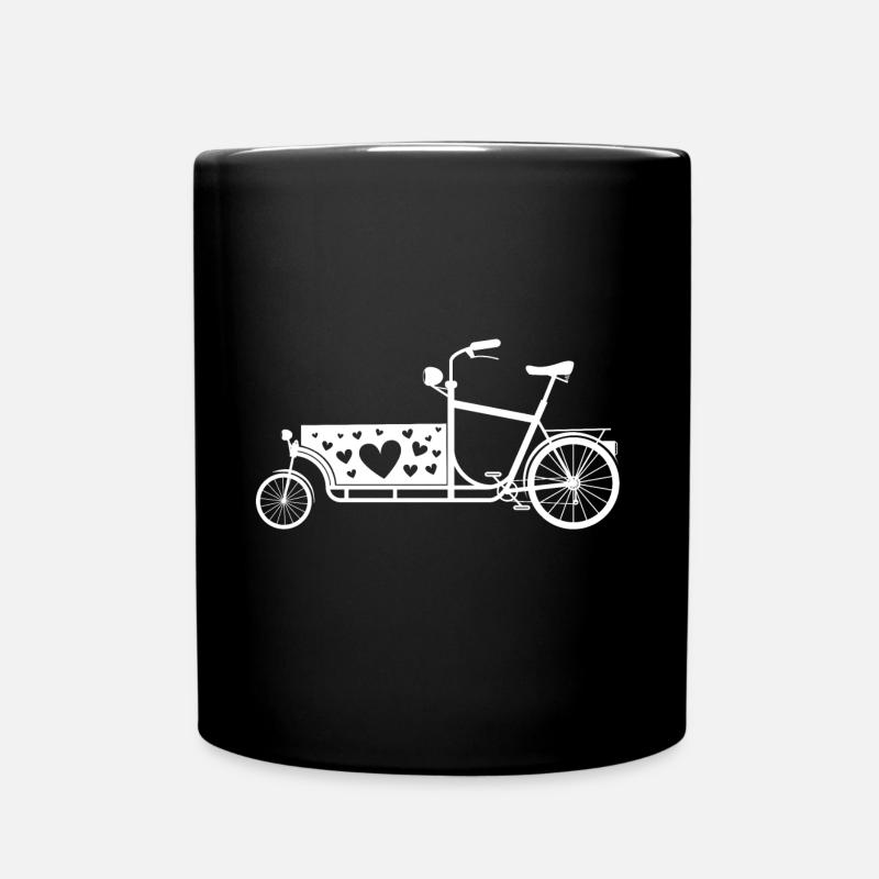 Un cœur pour les vélos cargo et pour l'environnement - Mug uni - noir