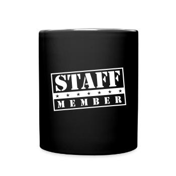 staff member stamp - Full Colour Mug - black - Front