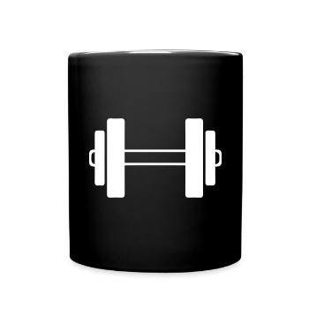 dumbbell icon symbol - Full Colour Mug - black - Front