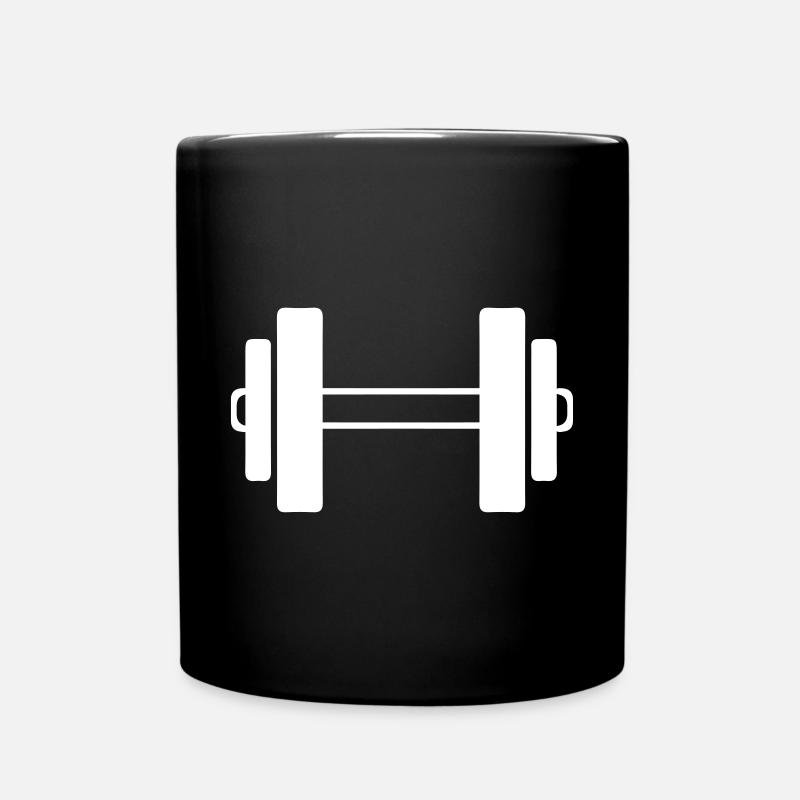 hantel icon symbol - Tasse einfarbig - Schwarz