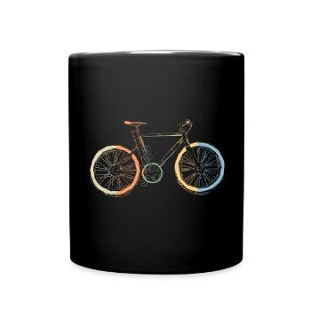 Vélo vélo roue de course vélo de course - Mug uni - noir - Devant