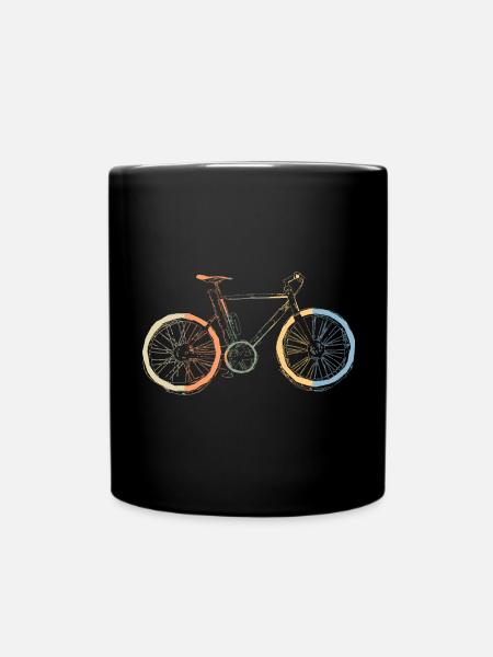 Vélo vélo roue de course vélo de course - Mug uni - noir