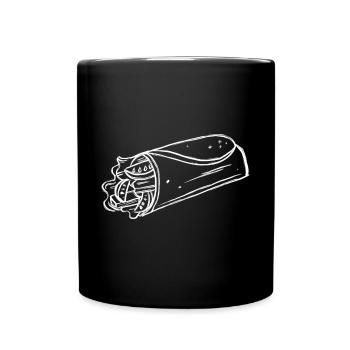 Burrito Symbol - Tasse einfarbig - Schwarz - Vorne