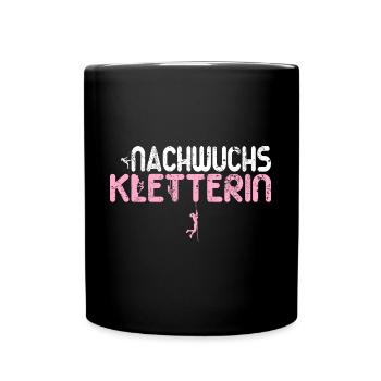 Nachwuchs Kletterin Klettern Baby Mädchen Kinder - Tasse einfarbig - Schwarz - Vorne