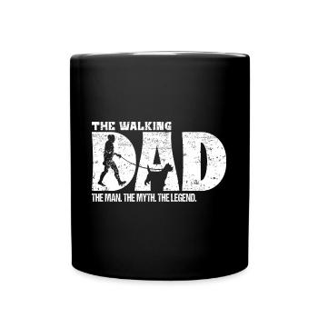 Cairn Terrier Dog Walking Dad Dog Hunting Dog - Full Colour Mug - black - Front