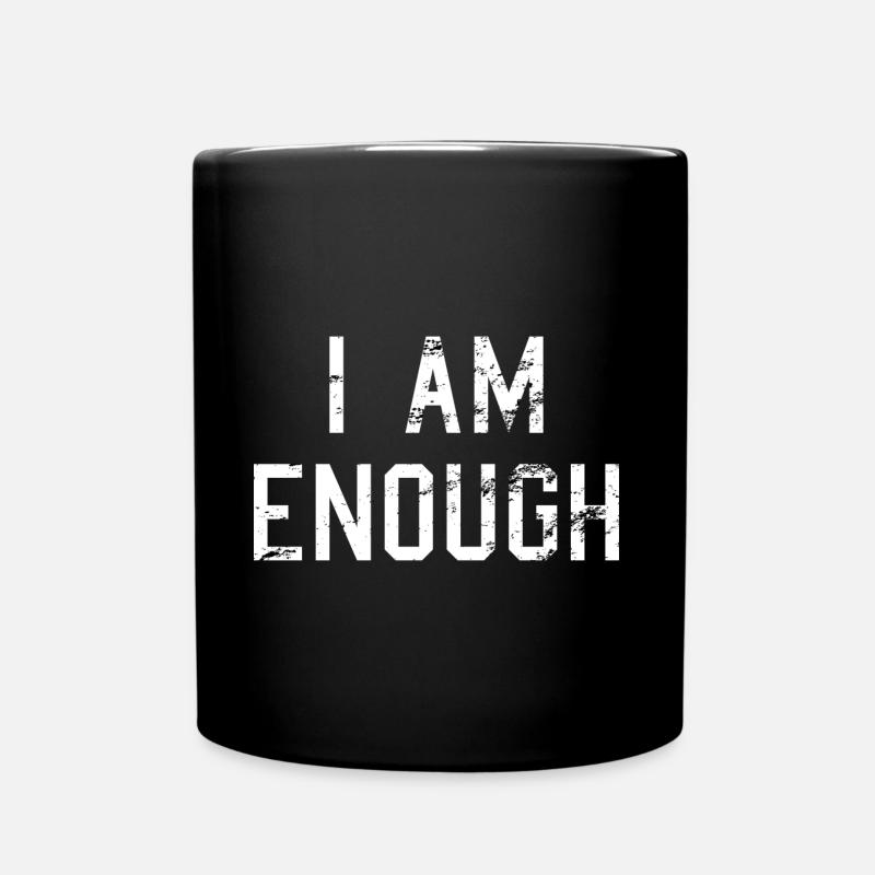 Ich bin genug - Christliche Sprüche - Tasse einfarbig - Schwarz