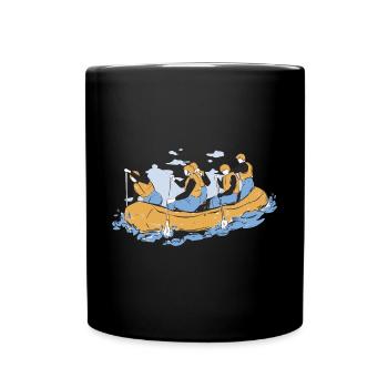 Tenue d’équipe de rafting pour les équipes de navigation de plaisance en montagne - Mug uni - noir - Devant