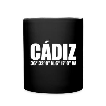 Coordonnées de Cadix - Mug uni - noir - Devant