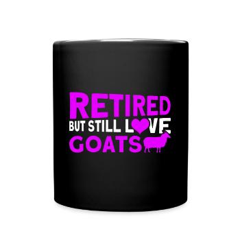 Vintage Retro Goat Breeder Goat Goat Lover - Full Colour Mug - black - Front