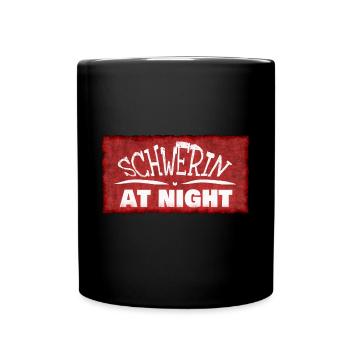City of Schwerin by night - Full Colour Mug - black - Front