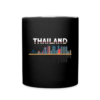 Thailand - Tasse einfarbig - Schwarz - Vorne