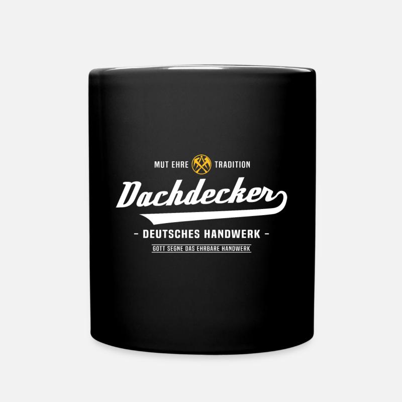 Dachdecker Dachdeckermeister Zunftzeichen Handwerk - Tasse einfarbig - Schwarz